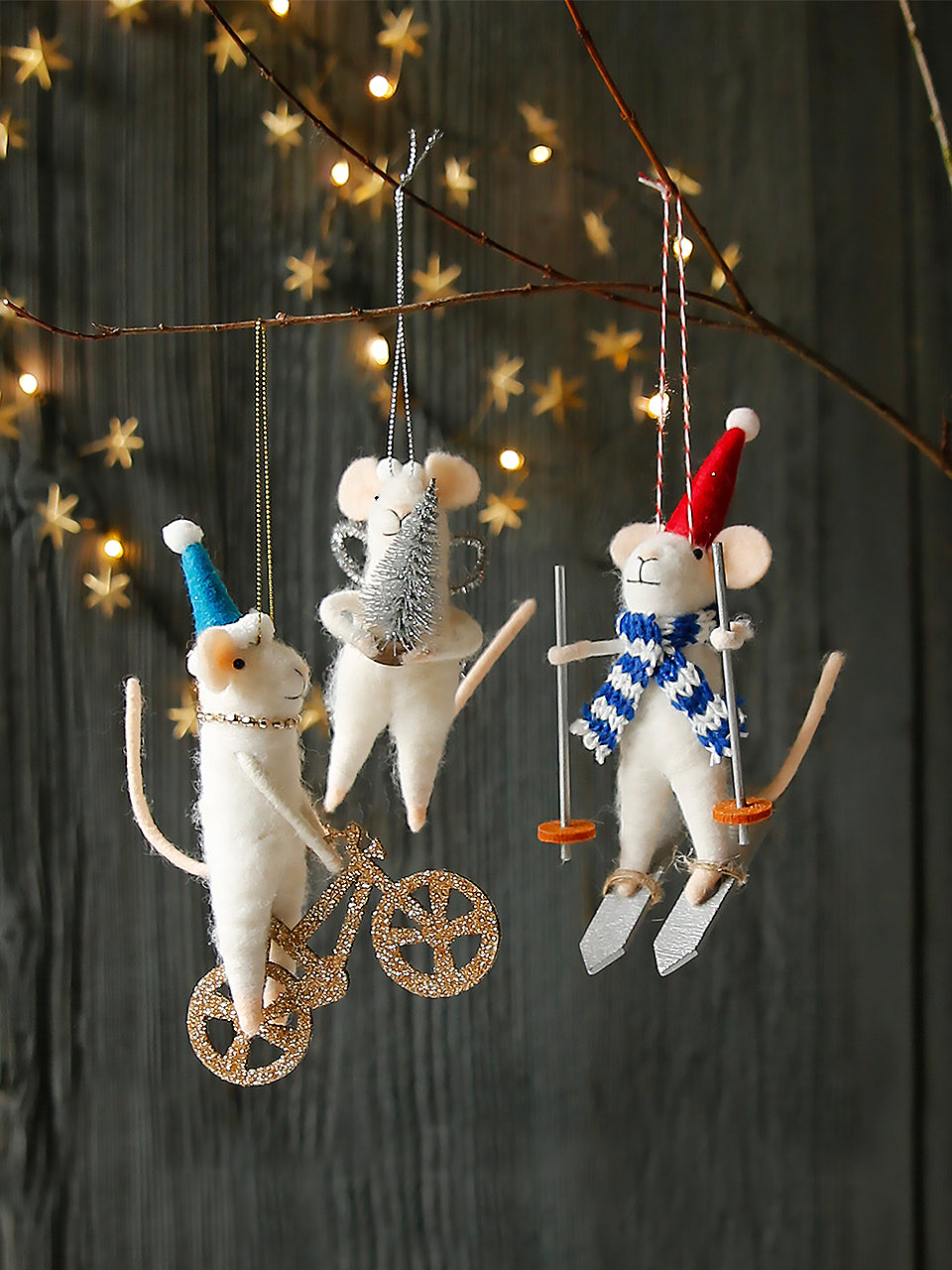 Topolino di Natale in feltro